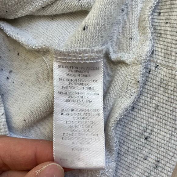 Alo Yoga Sz S Petite Cowl Neck Open Back Pullover Sweatshirt Speckled Grey - Picture 14 of 14